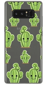 Custodia In Gel Trasparente Per Samsung Galaxy Note 8 Design Cactus Disegni - Foto 1 di 1