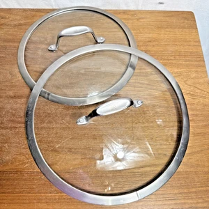 Zwilling Pan Lids 9" and 11" Clear Silver Preowned Kitchen Saute Cooking Tools - Picture 1 of 10