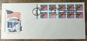 1997 US COVER FDC #2920A  ArtMaster BOOKLET PANE FLAG OVER PORCH oversized envlp - Picture 1 of 2