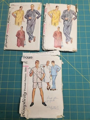 De Colección Simplicity Hombres Pijama Camisón Costura Patrón Lote 4108 Pequeño y Lg 5039 Lg Foto 1 de 2