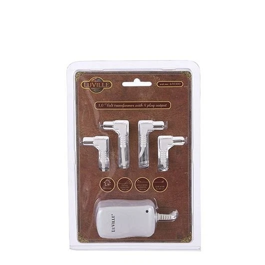 Luville-610300, Adattatore di Alimentazione 3 Volt con 4 Porte, Villaggio di Natale