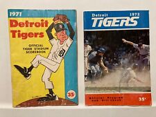 Vintage Detroit Tigers Official Tiger Stadium Scorebooks 1971-1972 - Lot of 2