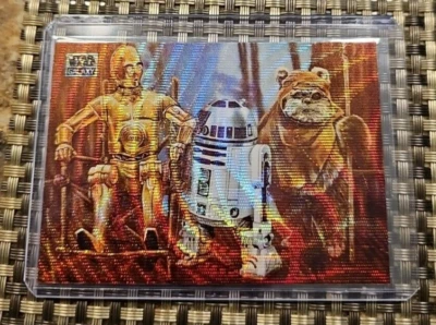 2024 Star Wars Galaxy Chrome Friends Forever #ed/99 WAVE REFRACTOR - Image 1 of 3