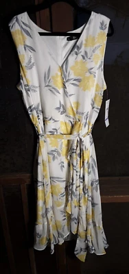 Vestido de verão Be By Chetta B amarelo marfim fluido - Imagem 1 de 4