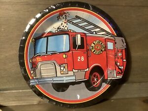 FIREFIGHTER FIREMAN Paw Patrol Pup Childrens Birthday Party 9" Paper Plates