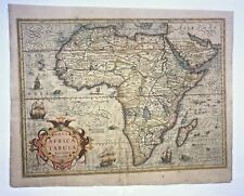 AFRICA 1628 GERARD MERCATOR/JODOCUS HONDIUS UNUSUAL LARGE ANTIQUE ENGRAVED MAP 