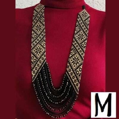 Handmade Seed Bead Necklace American Style Necklace Boho Beaded Necklace earring Foto 1 de 2