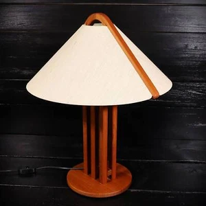 Domus Danish Design Tischlampe Typ 7406 Teakholz Vintage Lampe 1#F - Bild 1 von 7