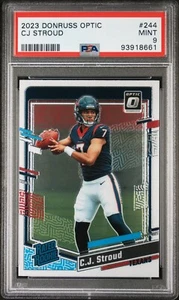 2023 Donruss Optic CJ Stroud #244 Base Rated Rookie PSA 9 Mint Texans - Picture 1 of 2