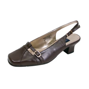 👠 PEERAGE Louisa Women's Wide Width Square Toe Leather Heeled Sandals 👠 - Picture 1 of 12