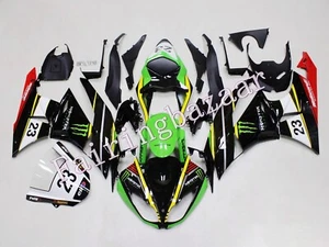 Fit for 2009-2012 ZX6R Green Black Yellow Red ABS Injection Bodywork Fairing Kit - Picture 1 of 8