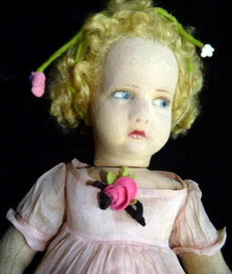 Wonderful All Original 1920s 17" Lenci Doll 300 In a Party Dress Made in Italy - Picture 1 of 9