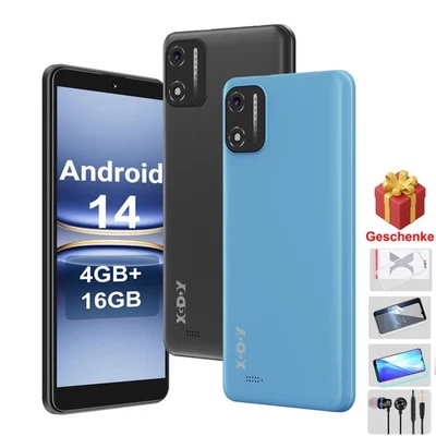 2025 NEU Android14 Smartphone Ohne Vertrag Handy 4GB+16GB 8Core 2SIM 4G GPS 5,5" - Bild 1 von 4
