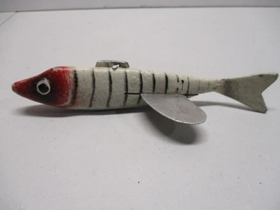 1940s KERMIT SLETTEN~VERY UNUSUAL~ FISH SPEARING DECOY~ICE FISHING LURE - Image 1 of 4