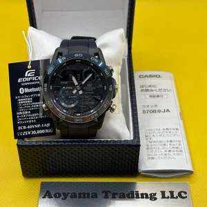 CASIO EDIFICE ECB-40YNP-1AJF Navy Nighttime Drive Men's Watch New in Box Japanš„ - Picture 1 of 24