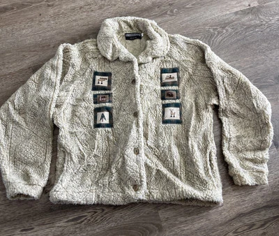 Camisa Suéter Columbiaknit Oregon EE. UU. Manga Larga Parches Abotonados Grande Foto 1 de 4