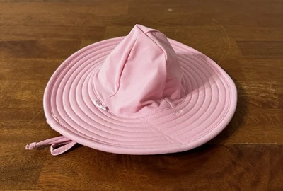 Boné chapéu balde redondo rosa babado pontas bebê 0-12 meses - Imagem 1 de 4