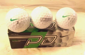 NIKE Precision Power Distance-PD Soft Golf Balls New 3 Ball Sleeve-Ad- JP MORGAN - Picture 1 of 11