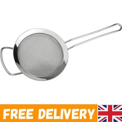 6-Inch Dishwasher Safe Fine Mesh Strainer with Polished Rim and Secure Grip - Image 1 of 4