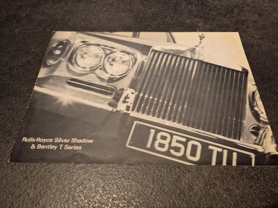 DEPLIANT BROCHURE ROLLS ROYCE SILVER SHADOW BENTLEY T SERIES FRENCH  - Immagine 1 di 3