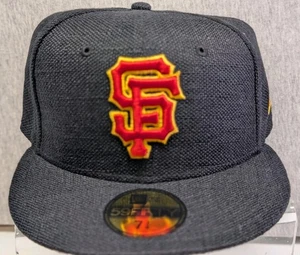 Neu San Francisco Giants Hut schwarz Hanf selten New Era 59Fifty tailliert Größe 7 1/4 - Bild 1 von 7