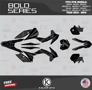 Kit de gráficos para KTM 125SX, 150SX, 250SX (2013-2014) serie audaz - humo - Imagen 1 de 6
