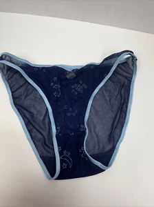 Vtg 90s Y2K Bikini Panties Moon And Stars Theme Mesh Sheer Size Medium - Picture 1 of 5