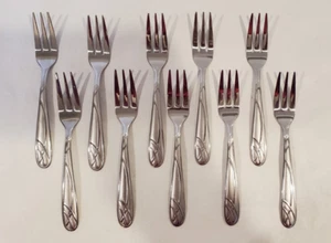 RETRONEU Set of 10 Small Mini FORKS 18/10 Stainless 5.5" Long Condiments Kids - Picture 1 of 4