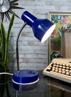 Vintage SEARCHLIGHT Blue Metal Gooseneck Anglepoise Desk Table Lamp Hong Kong