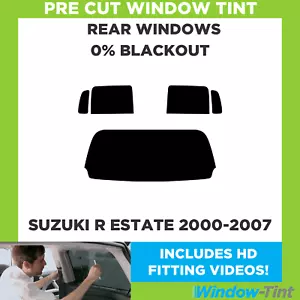 Per Suzuki R Familiare 2000-2007 Pre Taglio Pellicola Finestrini Post. 0% Buio - Picture 1 of 10