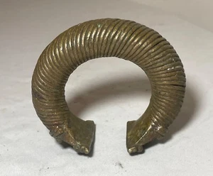 1800's Antique African Niger Baoulé Dogon Bronze Manilla Currency Bracelet rare - Picture 1 of 12