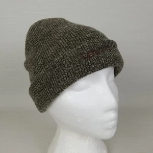 Vintage Levi's melierte braune Winter Beanie Mütze Bündchen mit gesticktem Logo Einheitsgröße - Bild 1 von 5