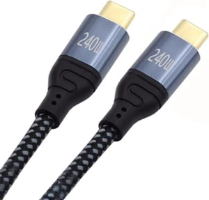 USB-C 240W Type-C Cable 480Mbps 48V 5A Compatible with USB2.0 100W Charging - Picture 1 of 10