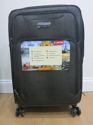 Легкий мягкий чемодан CANTOR 24,5 дюйма, вращающиеся колеса, расширяемый, замок TSA - Изображение 1 из 4