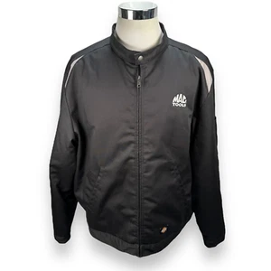Dickies Mac Tools Parka Jacket Mens XXL 2XL Coat Black Embroidered Skull Logo - Picture 1 of 12