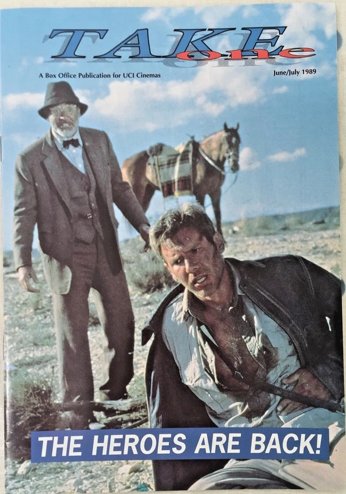 INDIANA JONES & the Last Crusade - cinema promo mini-magazine - "Take One" 1989