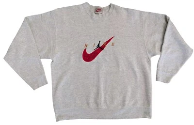 Vintage Nike Air Jumpman Center Swoosh Sweatshirt Mens Size XL Crew Made In USA  - Image 1 of 4