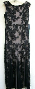 ONYX..FULL LENGTH..MAXI..SEXY..BLACK..EVENING..DRESS..NEW TAGS $140..SZ 14 - Picture 1 of 5