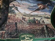 John Deere Cotton Throw Blanket Tapestry Danbury Mint Charles Freitag 50x68  NWT