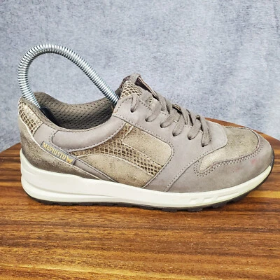 Mephisto Zapatos Para Mujer 6 Marrón Gris Cuero Con Cordones Parte Superior Baja Tenis para Caminar Foto 1 de 4