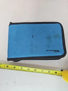 Blue Nintendo DS Carrying Case Pouch Travel Bag 3DS 2DS DS DIRTY - Picture 1 of 2
