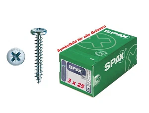 ABC Spax®  3 x 25 mm-PZ1  Halbrundkopf-Schrauben Blank verzinkt (Menge wählbar) - Bild 1 von 1