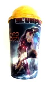SLURPEE IRON MAN LENTICULAR CUP WITH LID 7 ELEVEN 22 OZ 2008 - Picture 1 of 14