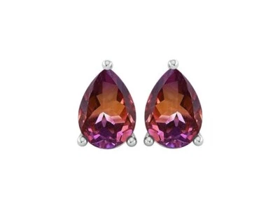 925 Sterling Silver Ametrine Studs Earrings Small Pear Shape  Handmade Boho Gift - Image 1 of 4