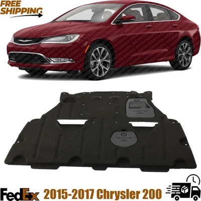 Protector contra salpicaduras del motor delantero Chrysler 200 2015-2017, bajo cubierta | Motor de 2,4 L. Foto 1 de 4