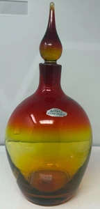 Blenko Tangerine Decanter with stopper  7321 designed in 1973 - Picture 1 of 23