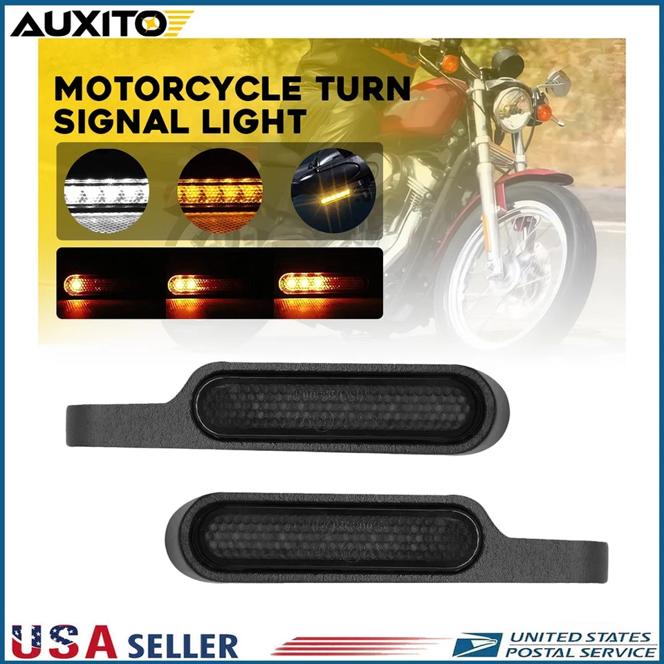 Luz intermitente de señales de giro LED para manillar para Harley Sportster 1200 883 Foto 1 de 4