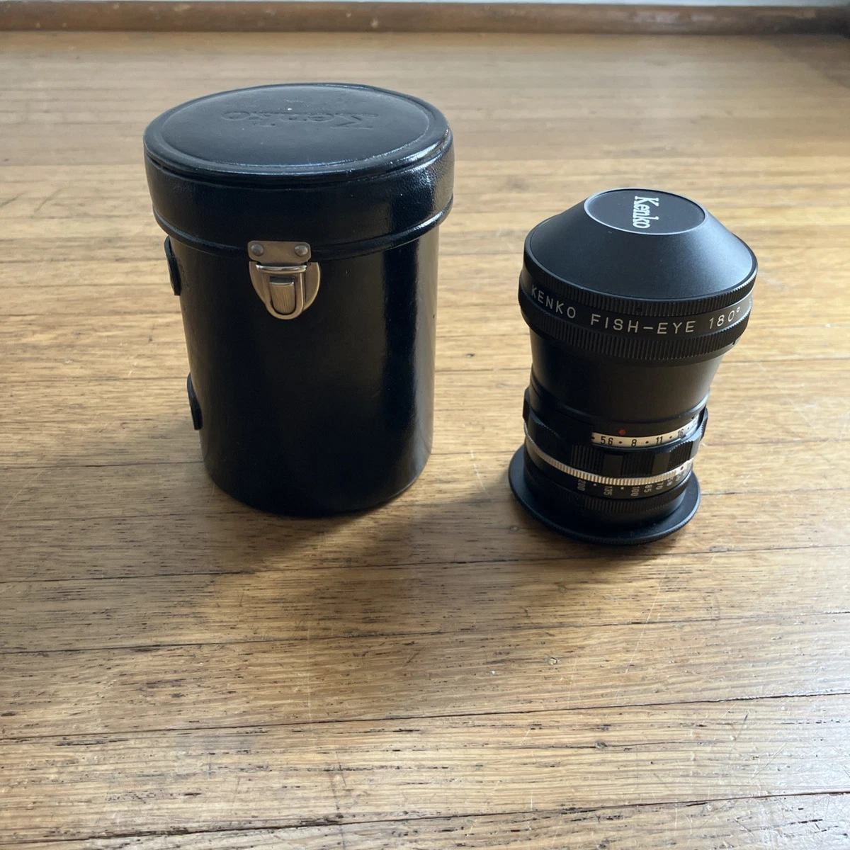 Kenko ケンコー FISH-EYE 魚眼レンズ単焦点　希少レザーケース付き Kenko ケンコー FISH-EYE 魚眼レンズ単焦点 希少レザーケース付き