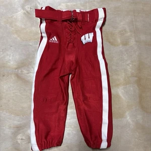 Adidas Wisconsin Badgers Football Pants Official Game Pants Red Men’s Size 30  - Picture 1 of 10