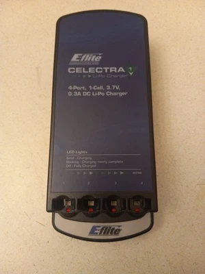 EFLC1004 CELECTRA 4-PORT 1-CELL 3.7V 0.3A DC LI-PO CHARGER. UNUSED! - Image 1 of 3